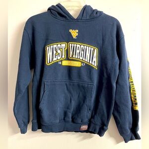 West Virginia Univ./ WVU Pullover Hoodie, Youth L, Blue/Gold by J. America